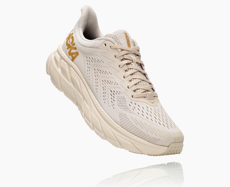 Hoka One One Mens Running Shoes - Clifton 7 - White - HLMF73581